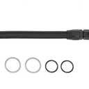 BARTOO 6AN Carburetor Dual Feed Fuel Line With Pressure Gauge For Holley 4150 Carburetor, Black