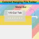 2 x Colored File Folders,6 Pack Yellow Letter Size Hanging File Folders with 1/5-Cut Tabs,Ideal for Home and Office Organization and Papers Classification
