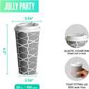 JOLLY PARTY Disposable Coffee Cups with Lids -20 oz (100 Sets) To Go Cups, Paper Coffee Cups for Beverages Espresso Tea, Suitable for Cafes, Offices and Home