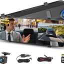 4 inch Mirror Dash Cam,1080P Rear View Mirror Camera for Cars,Dual Dash Cameras Front and Rear HD Night Vision,24H Parking Monitoring,Loop Recording, Motion Detection,Reversing Assistance,32GB TF Card