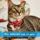 36 Pieces Dog Flower Collars, 8.5 cm/3.3 Inch Adjustable Pet Bow Tie Collar, Multi-color Pet Flower Collar Dog Charms, Floral Accessory for Small Medium Large Cat Puppy Pets