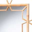 Bali & pari Jasani Geometric Natural Rattan Frame Wall Mirror 1.2"L x 26"W