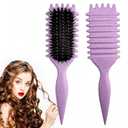 Candy Brush,Curly Hair Brush,Curl Defining Brush,Shaping and Defining Curls for Women Hair Brush for Combing and Shaping,Reduce Pulling and Curl Separation For Defined Curls(Purple)