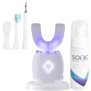 Ultrasonic for Adults Automatic Toothbrush Electric Ultrasonicss Charging Washable Travel Home Dual-use (White, M)