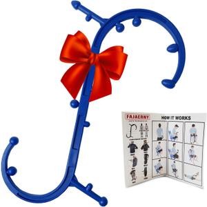 Trigger Point Massager - Deep Tissue Massage Tool for Muscle Knot Pain Relief (Back, Neck, Shoulder, Legs & Feet), Handheld Self Massage Cane with S-Shaped Dual-Section Design(Blue)