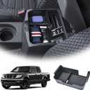 EDBETOS Center Console Organizer Tray Compatible with 2005-2021 Nissan Frontier Console Insert Tray Secondary Armrest Storage Box ABS Plastic Interior Accessories