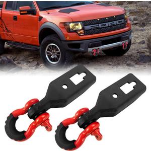 F150 Front Tow Hook Shackle Mount Kit Compatible with 2009-2023 Ford F-150 with 3/4inch D Ring Shackles