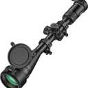 EZshoot 6-24x50 Rifle Scope with Red Green Illuminated Reticle, Zero Reset and Locking Turrets, Adjustable Objective, 1 Inch Tube Long Range Scope with 20mm Scope Rings, Second Focal Plane Riflescopes
