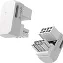 EZDIY-FAB Shield Series 8-Pin PCIe GPU Power Adapter,180-Degree U-Turn Angled Connector, Aluminum Design for Graphics Cards  Reverse Type,White-2 Pack