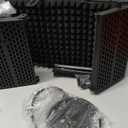 Microphone Isolation Shield  Foldable & Adjustable Soundproof Panel for Recording, Podcasting, Vocal Booth, Studio & Home Use (Six-sided low stand)