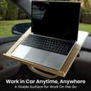 Essential Steering Wheel Tray - Car Table for Meal, Multipurpose Steering Wheel Table for Travelers, Table and Laptop Holder, Laptop Tray for Work
