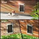 Cat Door for Wall, Small Pet Door, Heavy Duty Doggy Door, All Aluminum Frame, 2 Magnetic Flaps, Energy Efficient, Telescoping Tunnel, Sliding Lock Panel, Easy to Install (Pets Up to 22 LB)