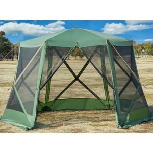 EVER ADVANCED Pop up Screen House Tent for Camping 11.5 x 9.8 ft, Instant Screened Gazebo Canopy with Netting, Portable Shelter Enclosure for Outdoor, Backyard (Army Green)