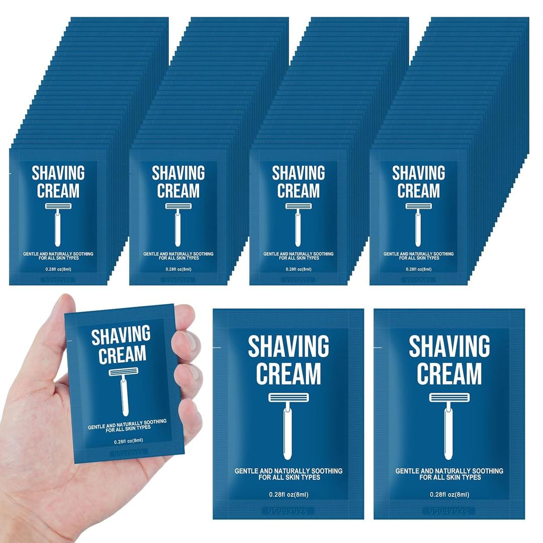 Shaving Cream Bulk Travel 8ml/0.28fl oz,Disposable Shaving Cream in Bulk Travel Shave Cream for Hotel HomelessWhite TeaPack of 50)