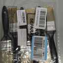 3 inch Flat Paint Brushes,Professional Paint Tools with Treated Plastic Handle for DIY Paint,Furniture,Fences,Deck,and Wall Trim (Black 6 Pack)