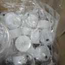 3.15'' Hanging Glass Tealight Holder Globe and Clear K9 Crystal Garland Strands, Hanging Glass Terrarium Containers for Wedding Party Tree Decoration(17 Pcs)