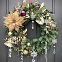 Christmas Tree Decorations Crystal Ornaments, 25 PCS Acrylic Icicle Decorations Hanging Crystal Snowflake Ornaments Set for Christmas Party Decorations (25pcs Christmas Crystal Ornaments)