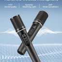 Wireless Microphones, 5-level Volume Adjustment, Dual Handheld Dynamic Mic with Dynamic Ambient Lighting,Ultra-Stable Rechargeable Receiver,40H Duration, 200ft Range,Karaoke Microphone for Singing