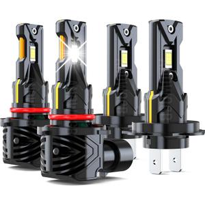 Lights Compatible for Mazda 3 Light Bulbs High Low Beam for Off-road, Years: 2004 2005 2006 2007 2008 2009, 48000 Lumens 800% Brightness, Pack of 4