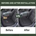 FZJDSD Black Driver Side Bottom Perforated Microfiber Leather Seat Cover Compatible with Mercedes Benz E350 E550 2010 2011 2012 2013 2014