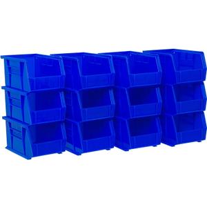 Akro-Mils 30237BLUE Plastic Storage Stacking Hanging Akro Bin, 9-1/4-Inch by 6-Inch by 5-Inch, Blue, Pack of 12