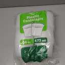 Freshware Food Storage Containers [36 Set] 16 oz Plastic Deli Containers with Lids, Slime, Soup, Meal Prep Containers | BPA Free | Stackable | Leakproof | Microwave/Dishwasher/Freezer Safe (Clear)