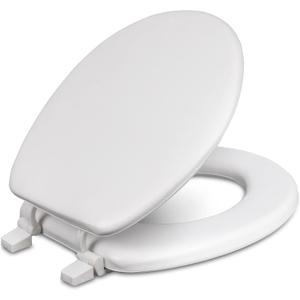 Centoco Toilet Seat Round, Soft Cushioned Vinyl Toilet Seat, HPS20-001, White