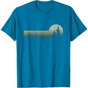Trees Wildlife Nature Vintage Forest T-Shirt, Size: M