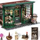 Fsolis DIY Miniature Dollhouse Kit for Adults - Tiny House Mini Bookshelf Diorama Scene Kit 3D Wooden Puzzles Gifts for Women Teenagers Craft Lovers (Magic Wand)