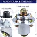 783506 Spindle Assembly with 604665 Pulley Replaces Hustler 783506 Spindle Hustler Fastrak, Fits Hustler Fastrak 48 Spindle, Fastrak RD 48, Fastrak SDX RD 48, Turf 48 Fastrak Decks