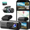 BOTSLAB 4K Dash Cam Front and Rear, 170 Ultra Wide 4K+2K Dashcam with ADAS, Night Vision, 24/7 Parking Mode, Sony STARVIS Sensor, WDR, Free 64GB SD Card, 5.8GHz WiFi, Built-in GPS, Loop Recording (silver)