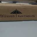 Blissun 7.5 ft Patio Umbrella, Yard Umbrella, Outdoor Market Umbrella with Push Button Tilt Crank, Black & Beige