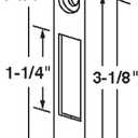 3 x Prime-Line E 2125 3-1/8 In., Diecast, Aluminum Finish Sliding Patio Door Keeper (Single Pack)