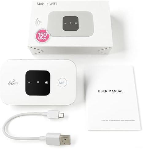 Mobile Hotspot, Portable Travel Router 150Mbps High Speed SIM Card (Not Provide) Hotspot Device 4G Strong Coverage Mobile Internet Router for Car Home Office Travel