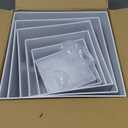 6 PCS Buffet Risers, Large Food Risers for Buffet Table, Display Stand Shelf for Party, Catering, Jewelry & Collectibles, White Acrylic Nesting Boxes for Food Display (10" 9" 8" 7" 6" 5")