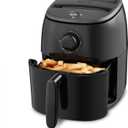 DASH Tasti-Crisp Electric Air Fryer Oven, 2.6 Qt., Black  Compact Air Fryer for Healthier Food in Minutes, Ideal for Small Spaces - Auto Shut Off, Analog, 1000-Watt