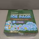 SuccorWare 5 Packs Reusable Ice Packs for Lunch Boxes - 12+ Hour Cooling Ice Gel Pack for Camping, Beach, Office - Ice Packs for Cooler Bag, Cooler Backpacks (600 Grams)