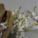 uxcell 24Pcs Floating Flowers for Centerpieces, White Pea Flower Silk Faux Flower Heads for Floating Candles Vases Filler Party Home Table Wedding Centerpieces Decoration