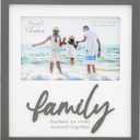 Pavilion Gift Company Frame-Family...Thankful for Every Moment-Holds 4x6, White, Gray