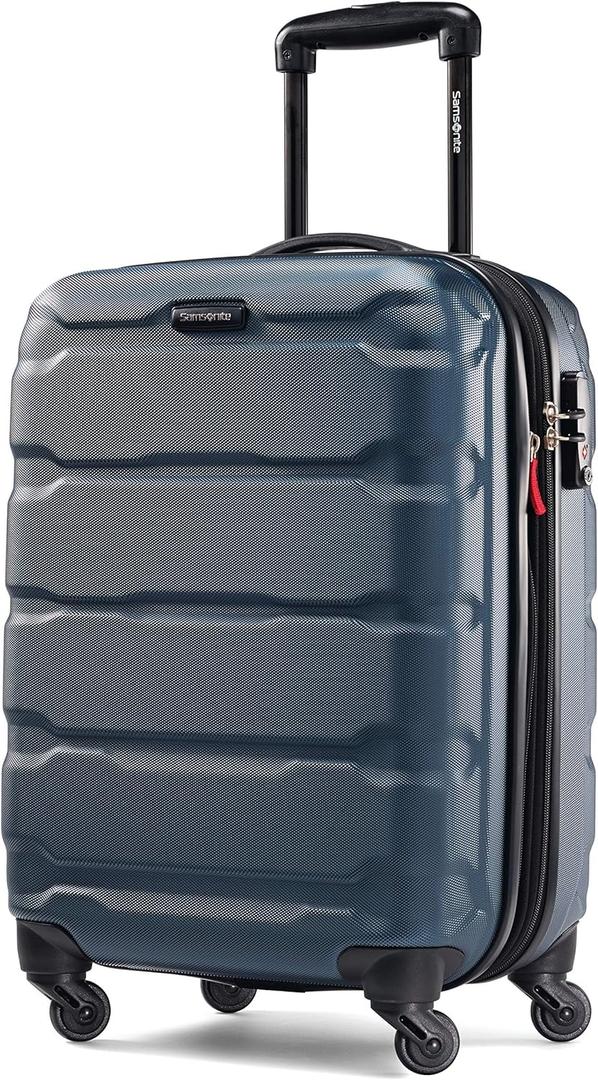 Samsonite Omni PC Hardside Expandable Luggage with Spinner Wheels, Teal, Carry-On 20-Inch