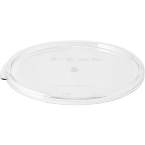 Restaurantware 8.75 Inch Round Polycarbonate Lid - Snap-On Food Storage Cover - Airtight Translucent Container Lid - Dishwasher-Safe, Freezer-Safe, Hot and Cold Food Friendly - Clear Plastic (6/8 qt)