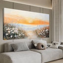 Canvas Oversized Wall Art Decor Wall Pictures for Living Room Artwork for Walls Large Coastal Beach Wall Art Prints Canvas Art Wall Decor Vintage Landscape Wall Art Bedroom Home Wall Art Decor 29" X 58"