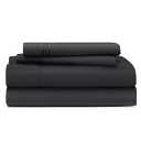 Cosy House Collection Everyday 1500 Series Bed Sheet Set - Ultra Soft & Cool Hotel Luxury Bedding - Deep Pocket - Wrinkle, Stain and Fade Resistant - 4 Piece Set (King, Jet Black)