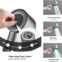 Filtered Shower Head with Handheld & High Pressure - Ion Drops Shower Head with 75" Stainless Hose for Hard Water | 3 Spray Modes Shower with 10 Replaceable Filters