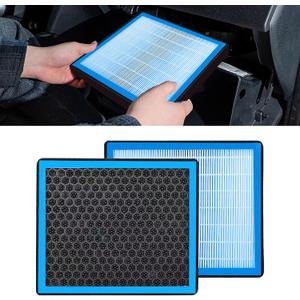 CF10285 Cabin Air Filter with Activated Carbon, Automotive AC Cabin Air Filter Replacement for Toyota 4Runner Highlander RAV4 Camry Corolla Prius Sienna Sequoia Tundra Avalon Lexus & Land Rover (BLUE)