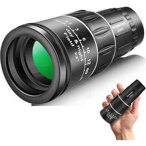16X52 Mini Monocular Telescope High Powered for Adults, Birthday Gifts for Men Dad Him Husband Teen Boys, BAK4 & FMC Prism Scope for Birdwatching Outdoors Hunting, Cool Gadgets for Men (1652)