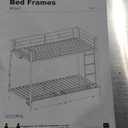 Black Double-Layer bunk Bed, Detachable Iron Bed with Drawers