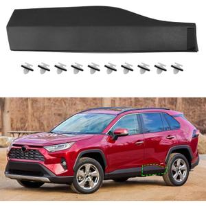 Compatible with Toyota Rav4 Door Lower Molding Trim 2019-2022,RAV4 Door Trim Molding Replacement W/Retainer Clips for Rear Left Driver Side,Black,75078-0R100