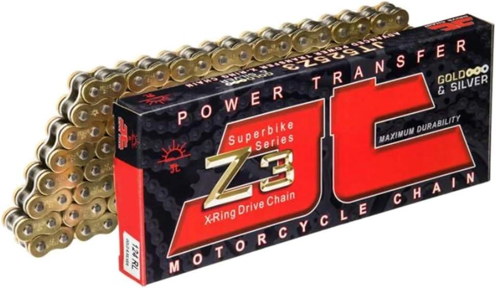 JT Chain JTC525Z3GS118RL (525 Series) Gold 118 Link Super Heavy Duty X-Ring Chain with Connecting Link