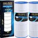 2 x POOLPURE PA120 Pool Filter Replaces Hayward C1200, CX1200RE, Unicel C-8412, Filbur FC-1293, Clearwater II 125, Waterway Pro Clean PCCF-125, 817-0125N, 120 sq.ft Cartridge, 2 Pack